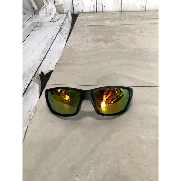 Harley-Davidson Men's Black & Yellow Sport Wrap Polarized Sunglasses - Picture 1 of 3